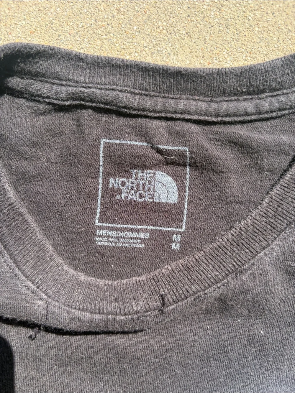The North Face Men's Black Tee with White Logo Patch